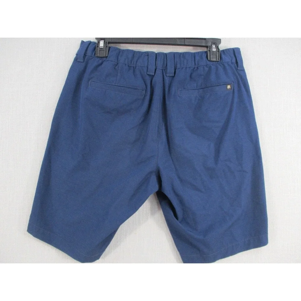 Banana‎ Republic Navy Blue Flat Front Cotton Blend Stretch Casual Shorts Size 32